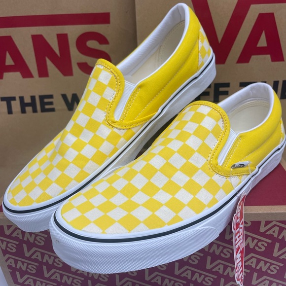 Vans Men's Classic Slip-On (Checkerboard) Cyber Yellow Sneakers
VN0A33TB42Z - Picture 11 of 16